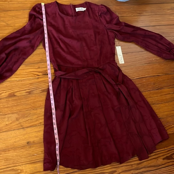 Eliza J Floral Burnout Long Sleeve Fit & Flare Dress NWT - Picture 12 of 13